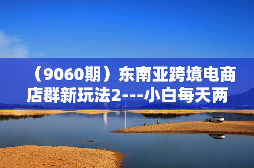 （9060期）东南亚跨境电商店群新玩法2---小白每天两小时 轻松10000+