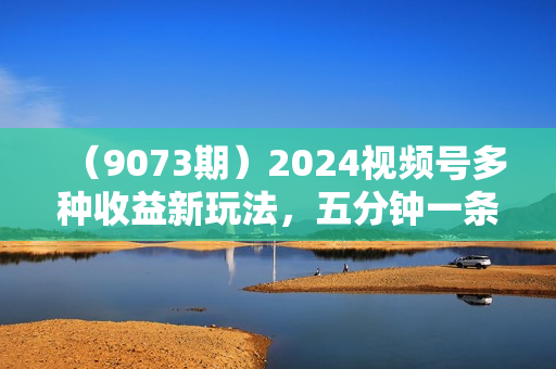 （9073期）2024视频号多种收益新玩法，五分钟一条萌娃表情包原创视频，不用开通创