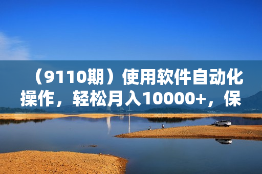 （9110期）使用软件自动化操作，轻松月入10000+，保姆级教程，就算是小白也能简单上手