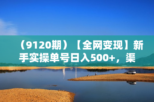 （9120期）【全网变现】新手实操单号日入500+，渠道收益稳定，批量放大