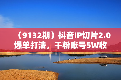 （9132期）抖音IP切片2.0爆单打法，千粉账号5W收益，小白必备