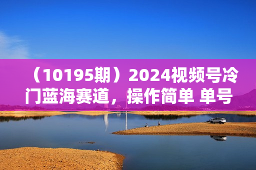 （10195期）2024视频号冷门蓝海赛道，操作简单 单号收益可达四位数（教程+素材+工具）