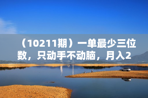 （10211期）一单最少三位数，只动手不动脑，月入2万，看完就能上手，详细教程