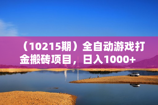（10215期）全自动游戏打金搬砖项目，日入1000+ 小白无脑上手
