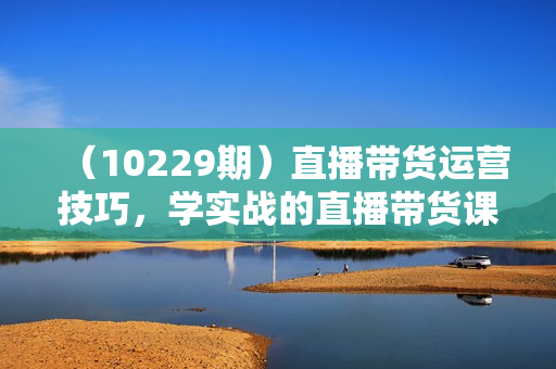 （10229期）直播带货运营技巧，学实战的直播带货课（3节直播课+配套资料）