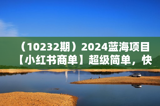 （10232期）2024蓝海项目【小红书商单】超级简单，快速千粉，最强蓝海，百分百赚钱