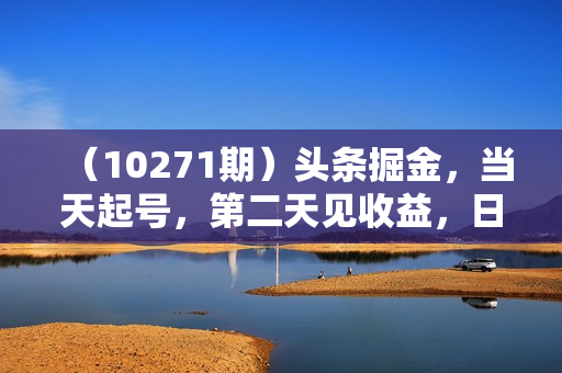 （10271期）头条掘金，当天起号，第二天见收益，日入2000+