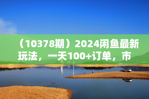 （10378期）2024闲鱼最新玩法，一天100+订单，市场需求巨大，日入1400+