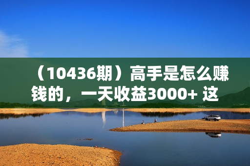 （10436期）高手是怎么赚钱的，一天收益3000+ 这是穷人逆风翻盘的一个项目，非常稳