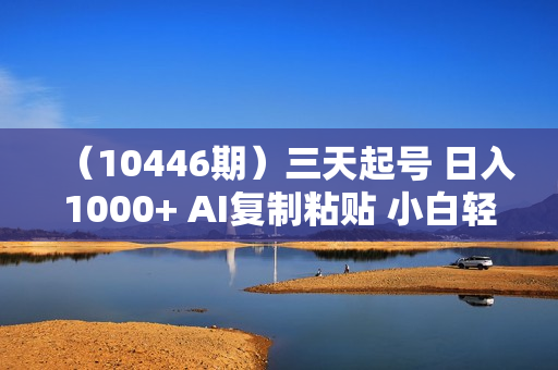 （10446期）三天起号 日入1000+ AI复制粘贴 小白轻松上手