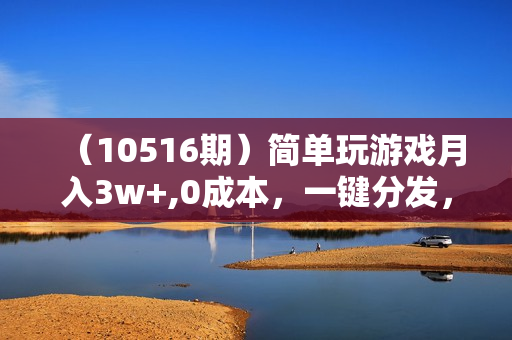 （10516期）简单玩游戏月入3w+,0成本，一键分发，多平台矩阵（500G游戏资源）