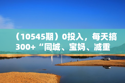 （10545期）0投入，每天搞300+“同城、宝妈、减重、创业、大学生”等10大流量！