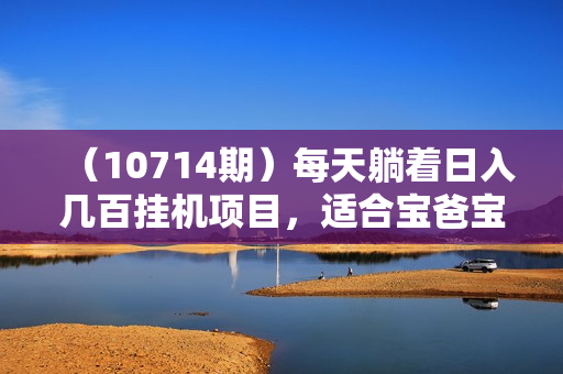（10714期）每天躺着日入几百挂机项目，适合宝爸宝妈学生党工作室对接