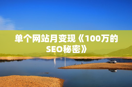 单个网站月变现《100万的SEO秘密》