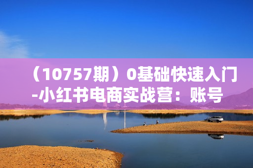 （10757期）0基础快速入门-小红书电商实战营：账号搭建/开店/选品/爆款/全套保姆教程