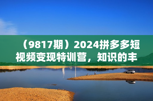 （9817期）2024拼多多短视频变现特训营，知识的丰厚比起金钱更可靠（11节课）
