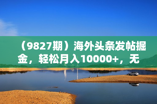 （9827期）海外头条发帖掘金，轻松月入10000+，无脑搬运发布，新手小白无门槛