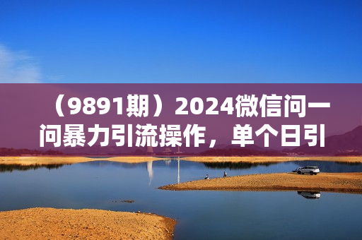 （9891期）2024微信问一问暴力引流操作，单个日引200+创业粉！不限制注册账号！0封