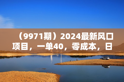 （9971期）2024最新风口项目，一单40，零成本，日入2000+，无脑操作