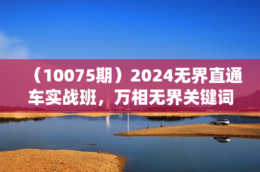 （10075期）2024无界直通车实战班，万相无界关键词推广，4.0升级版 系统化 理论+实操