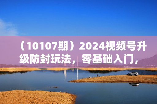 （10107期）2024视频号升级防封玩法，零基础入门，小白也能日入3000+