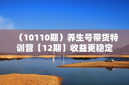 （10110期）养生号带货特训营【12期】收益更稳定的玩法，让你带货收益爆炸-9节直播课