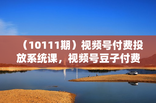 （10111期）视频号付费投放系统课，视频号豆子付费投放·叠投打法（高清视频课）