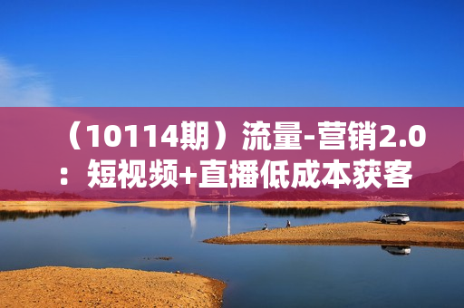 （10114期）流量-营销2.0：短视频+直播低成本获客方法，建立完善流量营销体系（72节）