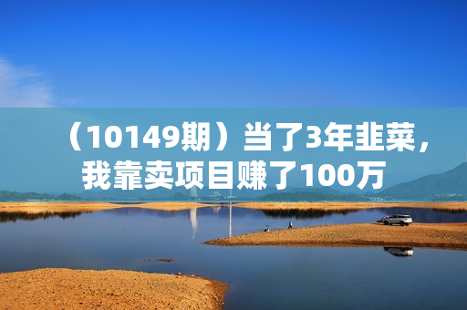 （10149期）当了3年韭菜，我靠卖项目赚了100万