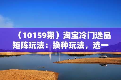 （10159期）淘宝冷门选品矩阵玩法：换种玩法，选一些冷门类目品，去分平台一点羹