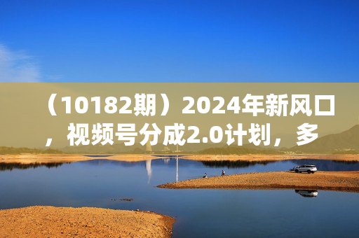 （10182期）2024年新风口，视频号分成2.0计划，多种玩法打爆视频号，每日轻松2000