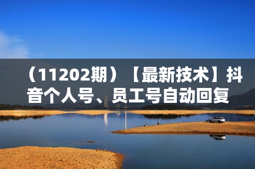 （11202期）【最新技术】抖音个人号、员工号自动回复跳转卡片