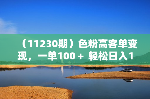 （11230期）色粉高客单变现，一单100＋ 轻松日入1000,vx加到频繁