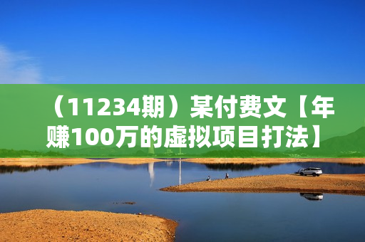 （11234期）某付费文【年赚100万的虚拟项目打法】全文5000多字，没有一句废话