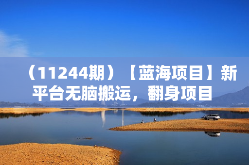 （11244期）【蓝海项目】新平台无脑搬运，翻身项目 门槛低 小白也能轻松上手 日入500+