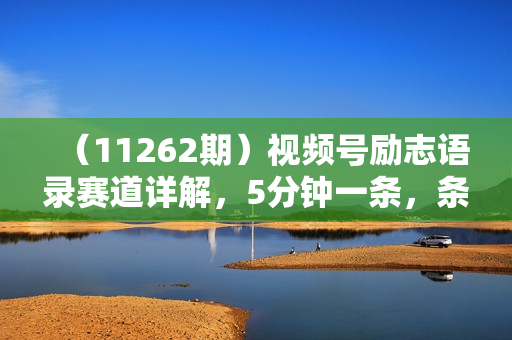 （11262期）视频号励志语录赛道详解，5分钟一条，条条原创，轻松赚钱！