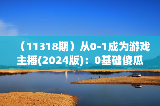 （11318期）从0-1成为游戏主播(2024版)：0基础傻瓜式教学，掌握游戏直播各种玩法