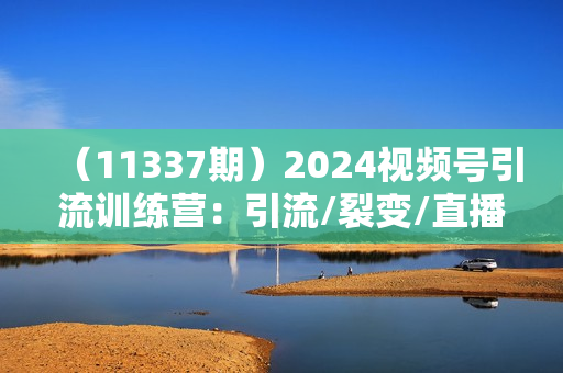 （11337期）2024视频号引流训练营：引流/裂变/直播/变现 获取红利 把握短视频流量风口