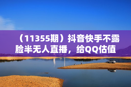 （11355期）抖音快手不露脸半无人直播，给QQ估值日入1000+，门槛低、零投入
