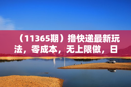 （11365期）撸快递最新玩法，零成本，无上限做，日产1000+。课程看完就会