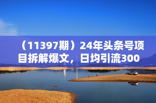 （11397期）24年头条号项目拆解爆文，日均引流300+精准创业粉，全程干货，粗暴好用