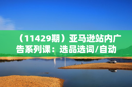 （11429期）亚马逊站内广告系列课：选品选词/自动手动打法/竞价预算/减法暴力打法/等