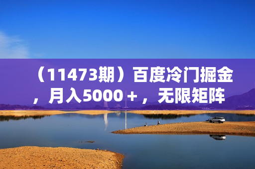 （11473期）百度冷门掘金，月入5000＋，无限矩阵放大，实现管道躺赚收益