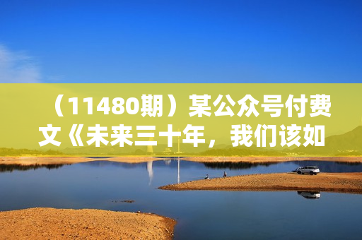 （11480期）某公众号付费文《未来三十年，我们该如何积累自己的财富》