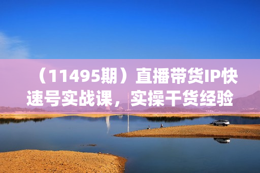 （11495期）直播带货IP快速号实战课，实操干货经验+全方位多角度+多案例呈现(18节)