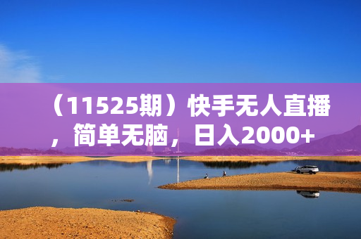 （11525期）快手无人直播，简单无脑，日入2000+