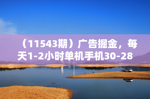 （11543期）广告掘金，每天1-2小时单机手机30-280，可矩阵可放大做