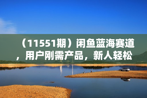 （11551期）闲鱼蓝海赛道，用户刚需产品，新人轻松上手，日入1000+