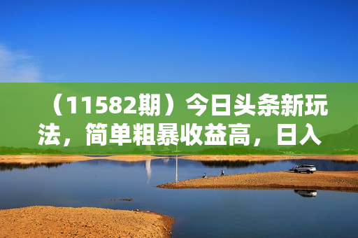 （11582期）今日头条新玩法，简单粗暴收益高，日入3000+