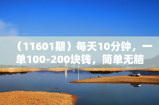 （11601期）每天10分钟，一单100-200块钱，简单无脑操作，可批量放大操作月入3万+！